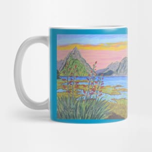 Sunset in Milford Sound, New Zealand Mug